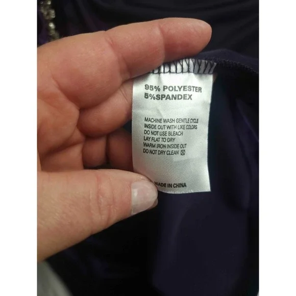 Boston Proper Blouse Top Womens Small Purple Velour Embellished Long Sleeves - Picture 5 of 6